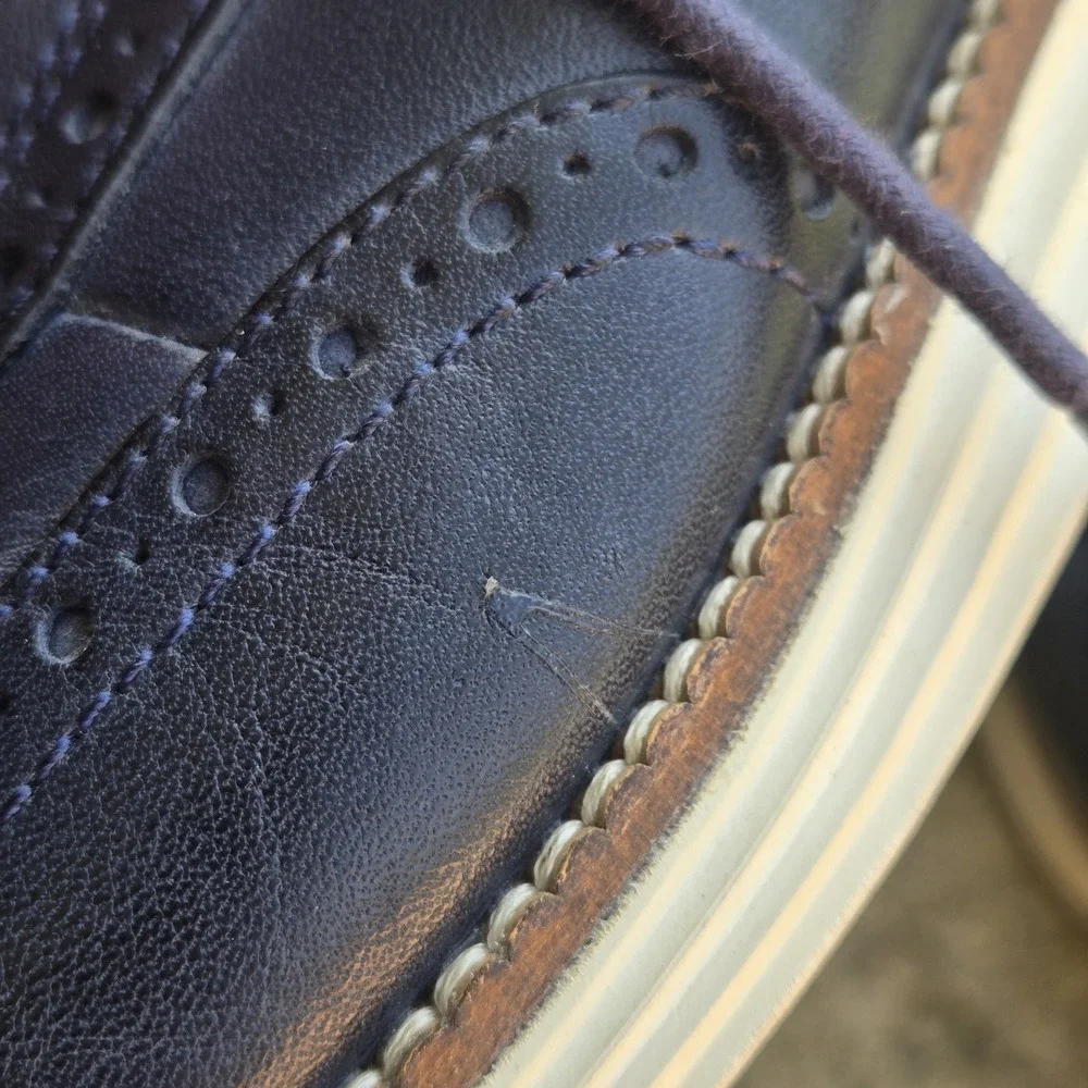 Cole Haan OriginalGrand Navy Leather Wingtip Oxford 11M Lace-Up C30563
